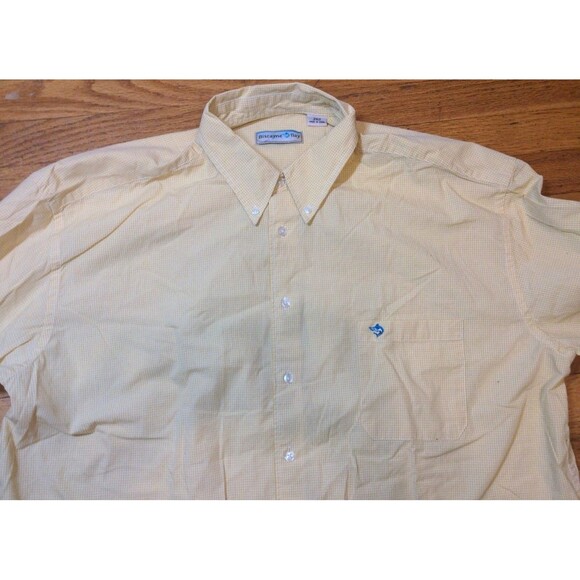 Biscayne Bay Men's Big & Tall Long Sleeve Checkered Yellow Fishing Shirt 2XLT - Picture 3 of 8